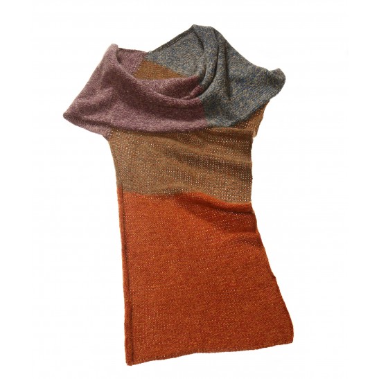 Geometrical Cashmere, Angora, Virgin and Lamb wool blend Snood -Scarf 